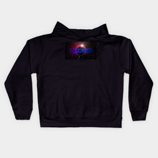 Sun and Moon Eclipse - Blue 2 Kids Hoodie